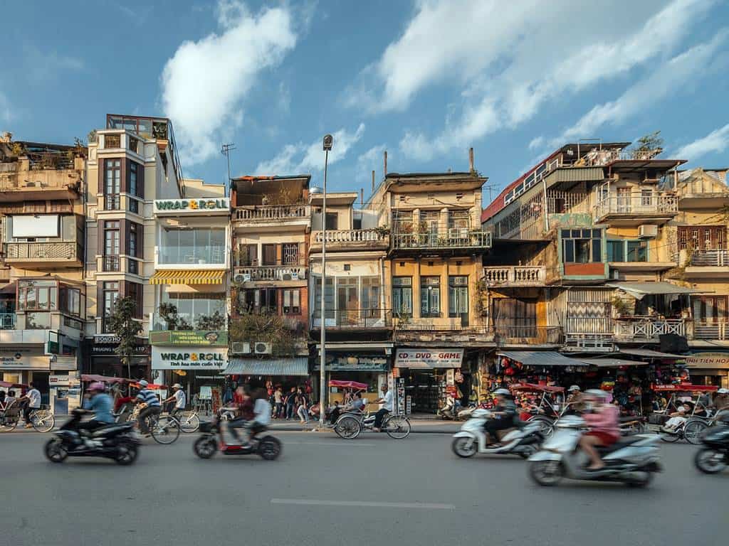 Street scene in Hanoi's Old Quarter
