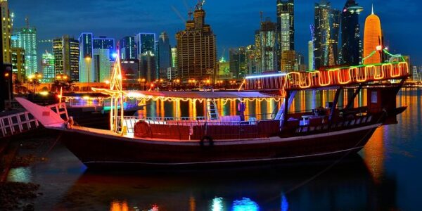 Breathtaking views along Doha Corniche, where the city skyline meets the tranquil waters of the Arabian Gulf